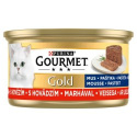 Gourmet Gold Karma mokra dla kotów dorosłych pyszny mus z wołowiną 85 g
