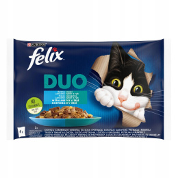 Felix Duo Karma dla kotów rybne smaki w galaretce 340 g (4 x 85 g)