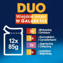 Felix Fantastic Duo Karma dla kotów Wiejskie Smaki mięsne w galaretce 12 x 85 g