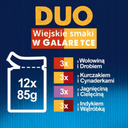 Felix Fantastic Duo Karma dla kotów Wiejskie Smaki mięsne w galaretce 12 x 85 g