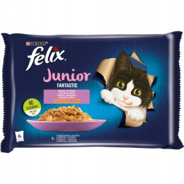 Felix Fantastic Junior Karma dla kociąt wybór smaków gal. 340 g (4 x 85 g)