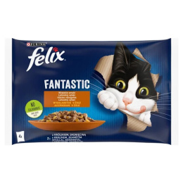Felix Fantastic Karma Dla Kotów Wiejskie Smaki W Galaretce 340g (4x85g) Królik I Jagnięcina