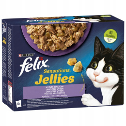 Felix Sensations Jellies Karma dla kotów wybór smaków w galaretce 12 x 85 g