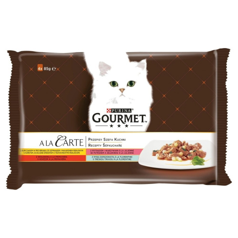 Gourmet A La Carte Karma dla kotów przepisy szefa kuchni 340 g (4 x 85 g) Gourmet A La Carte Karma dla kotów przepisy szefa kuchni 340 g (4 x 85 g)