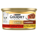 Gourmet Gold Karma dla kotów casserole z wołowiną i kurczakiem w sosie 85 g