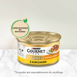 Gourmet Gold Karma dla kotów kawałki w smakowitym sosie z kurczakiem 85 g