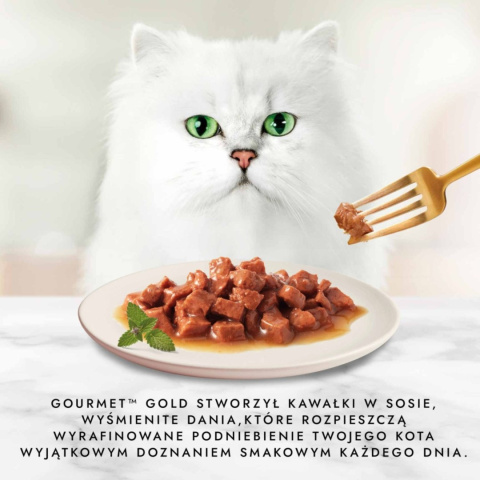 Gourmet Gold Karma dla kotów łosoś i kurczak w sosie z pomidorami 85 g Gourmet Gold Karma dla kotów łosoś i kurczak w sosie z pomidorami 85 g