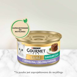 Gourmet Gold Karma dla kotów savoury cake z jagnięciną i zieloną fasolą 85g