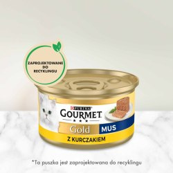 Gourmet Gold Karma mokra dla dorosłych kotów mus z kurczakiem 85 g