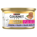Gourmet Gold Karma mokra dla kociąt mus z cielęciną 85 g Odżywcza karma