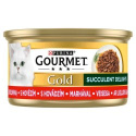 Gourmet Gold Karma mokra dla kotów dorosłych z wołowiną 85 g