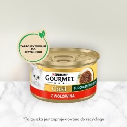 Gourmet Gold Karma mokra dla kotów dorosłych z wołowiną 85 g Gourmet Gold Karma mokra dla kotów dorosłych z wołowiną 85 g