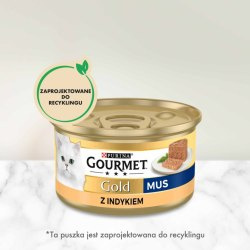 Gourmet Gold Karma mokra dla kotów pyszny mus z indykiem 85 g Gourmet Gold Karma mokra dla kotów pyszny mus z indykiem 85 g
