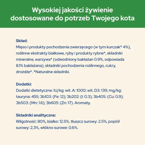 PURINA CAT CHOW Sterilised Mokra karma kurczak i bakłażan dla kotów 85 g PURINA CAT CHOW Sterilised Mokra karma kurczak i bakłażan dla kotów 85 g