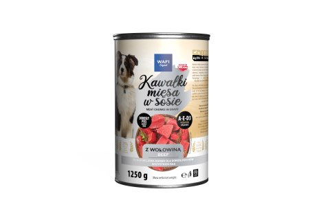 WAFI puszka kawałki mięsne dla psa z wołowiną 1250g WAFI WAFI puszka kawałki mięsne dla psa z wołowiną 1250g WAFI