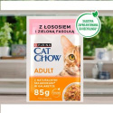 CAT CHOW Adult Mokra karma dla kotów z łososiem i fasolką 85 g galaretka