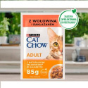 CAT CHOW Adult Mokra karma dla kotów z wołowiną i bakłażanem 85 g galaretka