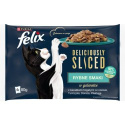 FELIX Deliciously Sliced Rybne Smaki Mokra karma dla kota 4x80 g