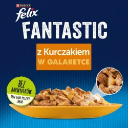 FELIX Fantastic Mokra karma dla kotów kurczak w galaretce 85 g