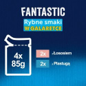 Felix Fantastic Karma dla kotów rybne smaki w galaretce 340 g (4 x 85 g)