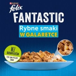 Felix Fantastic Karma dla kotów rybne smaki w galaretce 340 g (4 x 85 g) Felix Fantastic Karma dla kotów rybne smaki w galaretce 340 g (4 x 85 g)