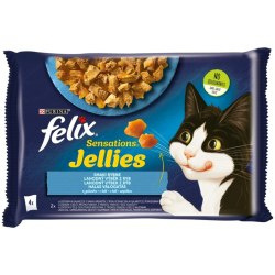 Felix Sensations Jellies Karma dla kotów smaki rybne w galaretce 4 x 85 g