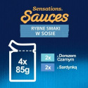 Felix Sensations Sauces Karma dla kotów rybne smaki w sosie 4 x 85 g
