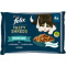 Felix Tasty Shreds Karma dla dorosłych kotów rybne smaki w sosie 4 x 80 g