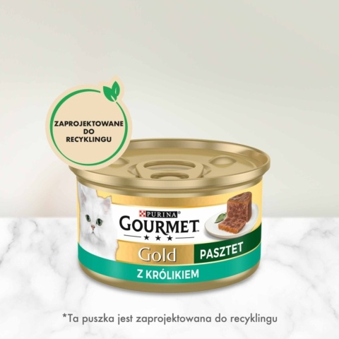 Gourmet Gold Karma mokra dla kotów pasztet z kawałkami królika 85 g Gourmet Gold Karma mokra dla kotów pasztet z kawałkami królika 85 g
