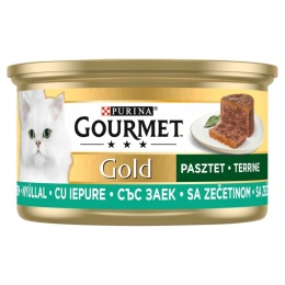 Gourmet Gold Karma mokra dla kotów pasztet z kawałkami królika 85 g
