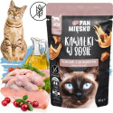KARMA MOKRA DLA KOTA PAN MIĘSKO SASZETKA KURCZAK PRZEPIÓRKA 85G BEZZBOŻOWA