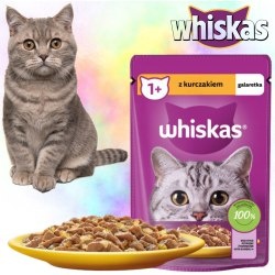 KARMA MOKRA DLA KOTA WHISKAS SASZETKA 85G KAWAŁKI KURCZAKA W GALARETCE KARMA MOKRA DLA KOTA WHISKAS SASZETKA 85G KAWAŁKI KURCZAKA W GALARETCE