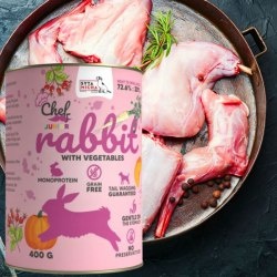 MOKRA KARMA DLA PSA CHEF KRÓLIK Z WARZYWAMI KARMY DLA SZCZENIĄT JUNIOR 400G MOKRA KARMA DLA PSA CHEF KRÓLIK Z WARZYWAMI KARMY DLA SZCZENIĄT JUNIOR 400G