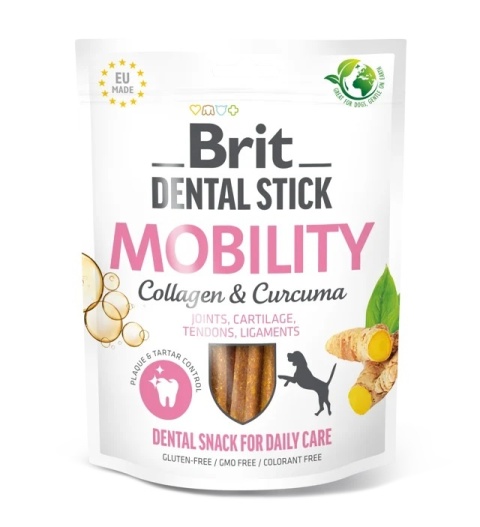 Brit Dental Mobility Curcuma Collagen przysmak dla psa wsparcie stawów 251g