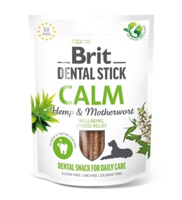Brit Dental Stick Calm Hemp & Matherwort przysmak dla psa uspokajający 251g