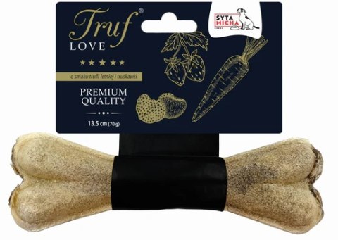Syta Micha Kość do żucia dla psa TrufLOVE o smaku trufli i truskawki 13,5cm Syta Micha Kość do żucia dla psa TrufLOVE o smaku trufli i truskawki 13,5cm