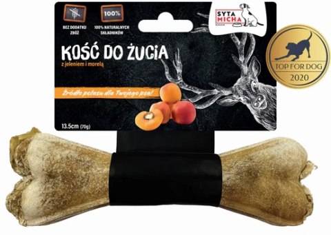 Syta Micha Kość do żucia dla psa z jeleniem i morelą 13,5 cm Syta Micha Kość do żucia dla psa z jeleniem i morelą 13,5 cm