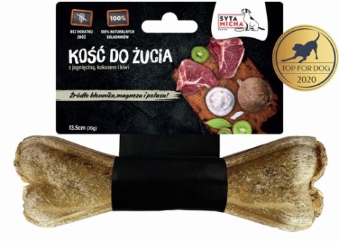 Syta Micha Kość do żucia dla psa z kiwi i kokosem 13,5 cm Syta Micha Kość do żucia dla psa z kiwi i kokosem 13,5 cm