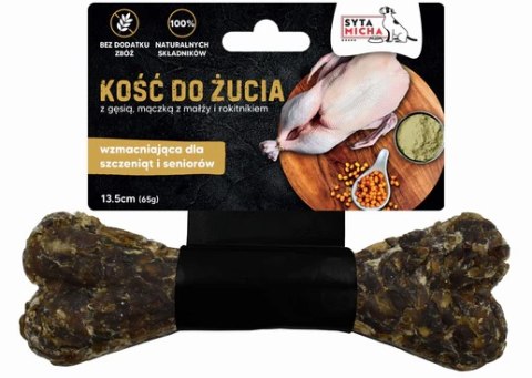 Syta Micha Kość do żucia wzmacniająca dla szczeniąt i seniorów 13,5 cm Syta Micha Kość do żucia wzmacniająca dla szczeniąt i seniorów 13,5 cm
