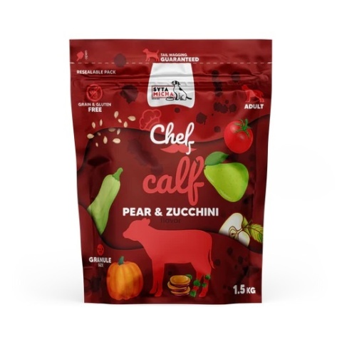 Syta Micha Sucha karma dla psa Cielęcina, gruszka i cukinia 1.5kg Syta Micha Sucha karma dla psa Cielęcina, gruszka i cukinia 1.5kg