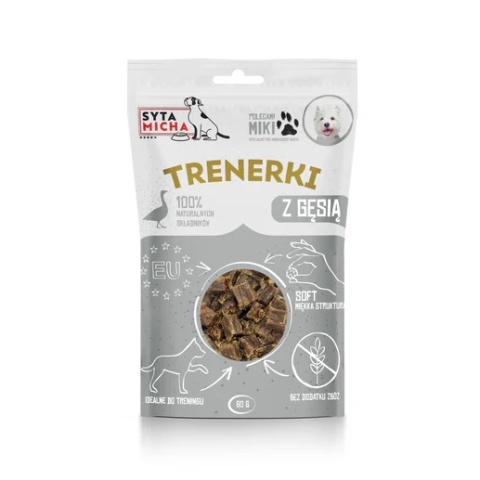 Syta Micha Trenerki z gęsią dla psa 80g Syta Micha Trenerki z gęsią dla psa 80g
