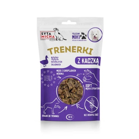 Syta Micha Trenerki z kaczką dla psa 80g Syta Micha Trenerki z kaczką dla psa 80g