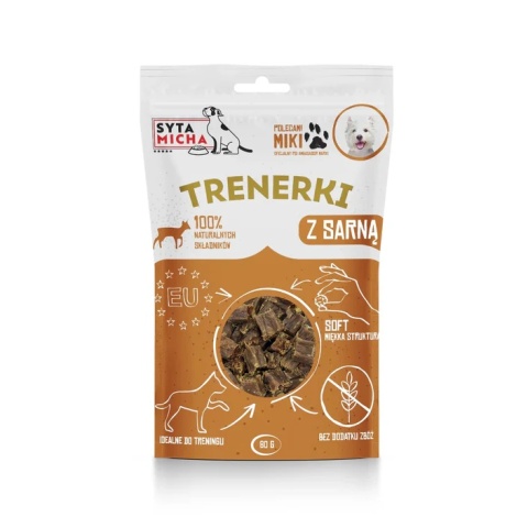 Syta Micha Trenerki z sarną dla psa 80g Syta Micha Trenerki z sarną dla psa 80g