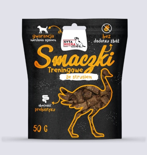 Syta Micha Smaczki treningowe ze Strusiem 50g Syta Micha Smaczki treningowe ze Strusiem 50g