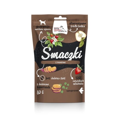 Syta micha Smaczki dla psa z Insektami 80g Syta micha Smaczki dla psa z Insektami 80g