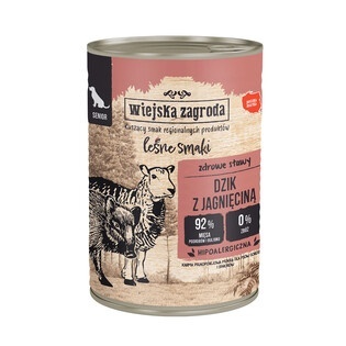 Wiejska Zagroda Karma mokra dla psa Leśne smaki Dzik z jagnięciną 400g