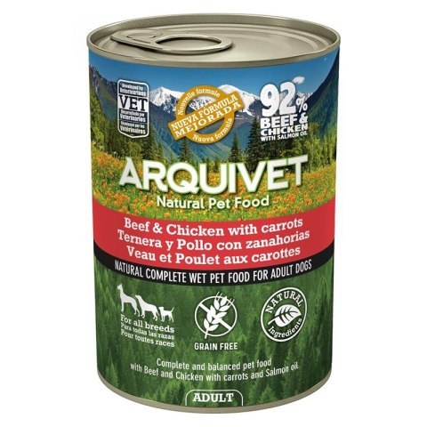 ARQUIVET MOKRA KARMA DLA PSA Z wołowiną i kurczakiem 400G Arquivet ARQUIVET MOKRA KARMA DLA PSA Z wołowiną i kurczakiem 400G Arquivet