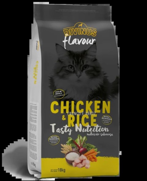 Divinus FLAVOUR dla dorosłego kota kurczak z ryżem 18 kg Divinus Divinus FLAVOUR dla dorosłego kota kurczak z ryżem 18 kg Divinus