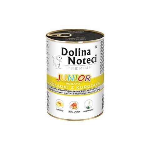Dolina Noteci Junior bogata w żołądki z kurczaka 24 x 400 g Dolina Noteci Dolina Noteci Junior bogata w żołądki z kurczaka 24 x 400 g Dolina Noteci