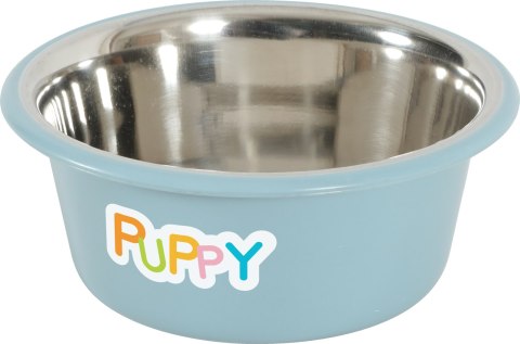 Miska plastikowa PUPPY z podstawką antypoślizgową kol. niebieski Zolux Miska plastikowa PUPPY z podstawką antypoślizgową kol. niebieski Zolux